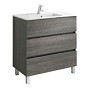 Jade Mueble 79,7 x 44,7 cm. 3 cajones + Lavabo Smile Mali Wengé