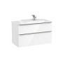 Unik Beyond 1000 (mueble base con dos cajones con tiradores y lavabo de FINECERAMIC®)