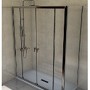 Easy Ducha L4-E Frontal ducha dos puertas correderas con dos segmentos fijos entre paredes o para lateral LF-C
