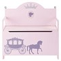 Banco-baúl para juguetes rosa PRINCESSE