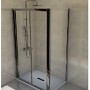 Victoria Ducha L2-E Frontal  1 puerta corredera con un segmento fijo enmarcada y guía inferior entre paredes o para lateral LF