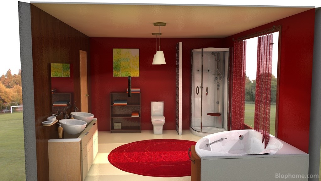 Baño Rojo by Anónimo