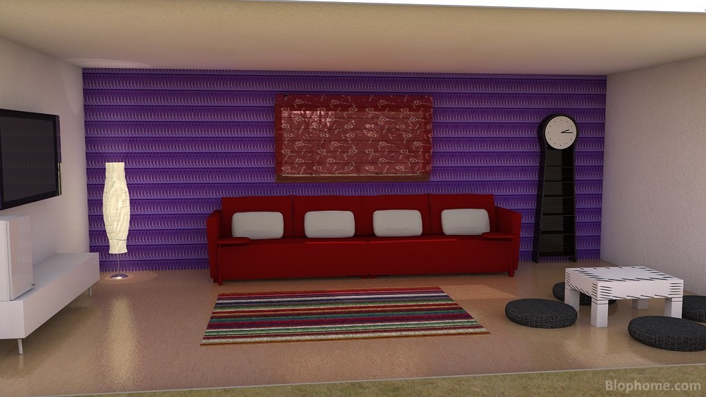 Salon lila by decoradora
