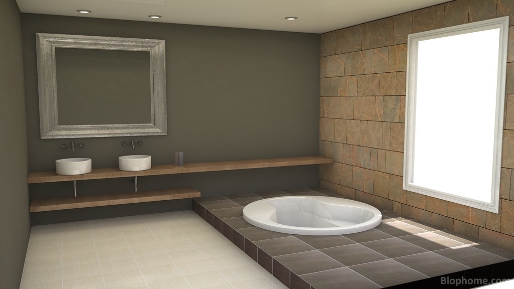 baño marrón - 5