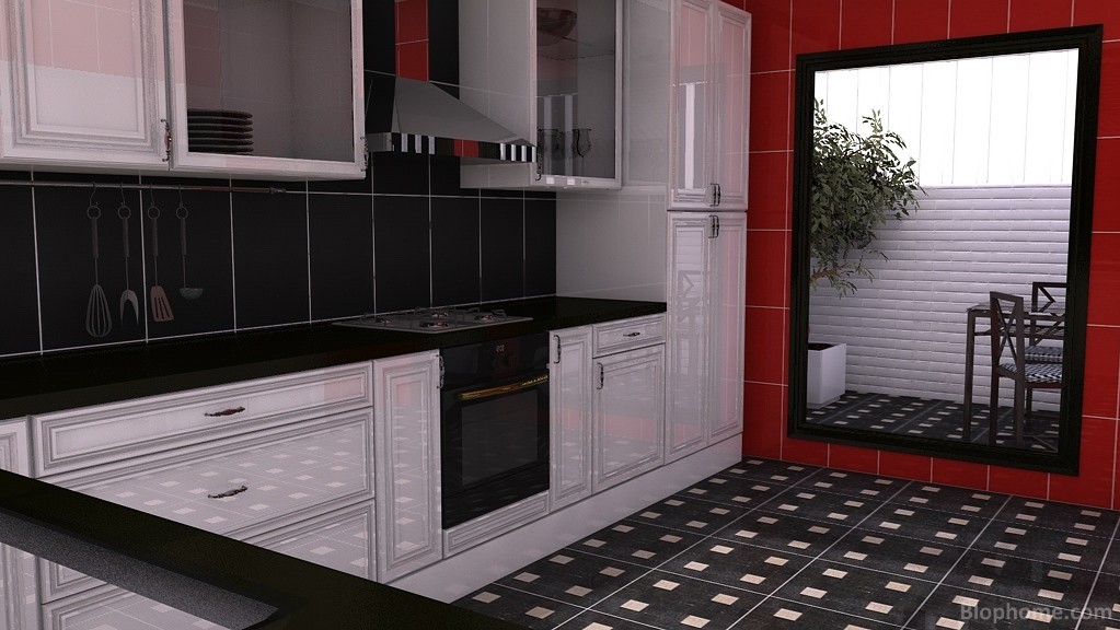 Cocina y patio
