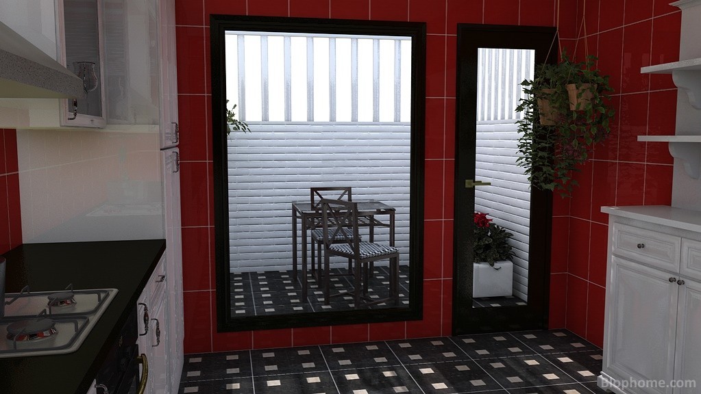 Cocina y patio - 1