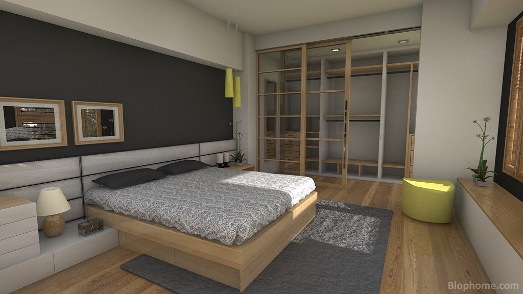 Dormitorio gris by NereaMiauw