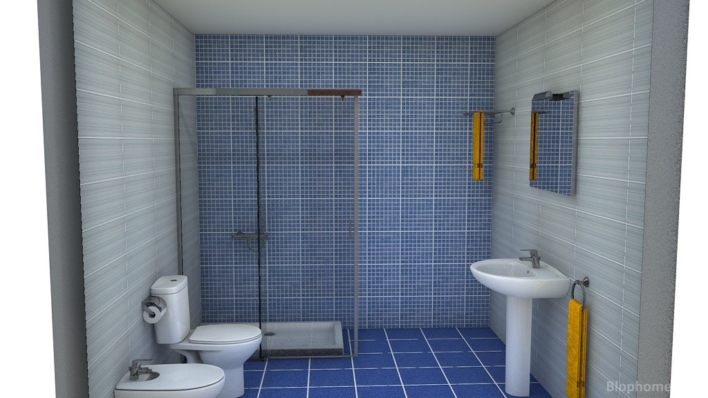 baño azul by Anónimo
