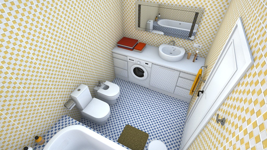 baño amarillo