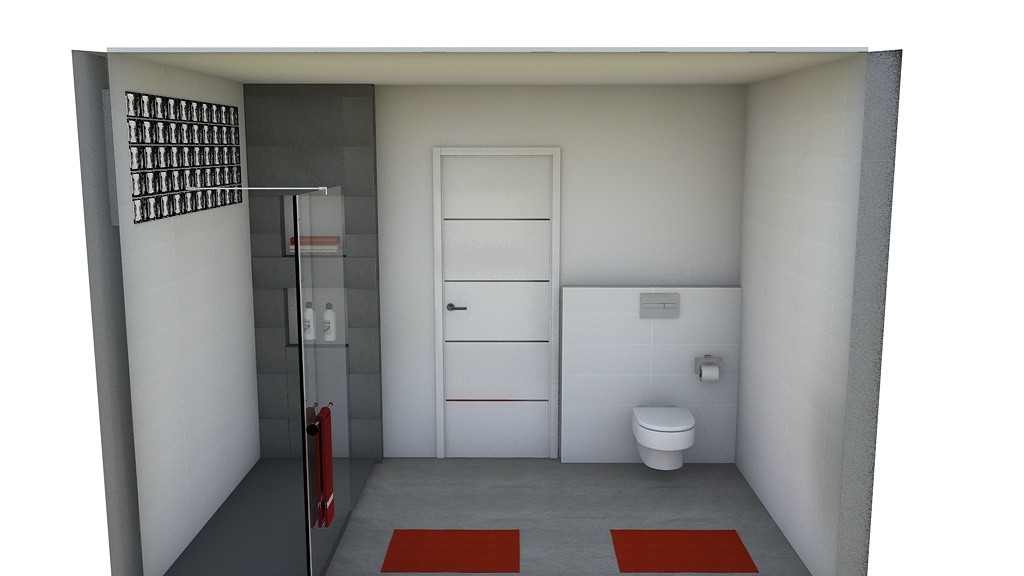 Baño grisrojo - 3