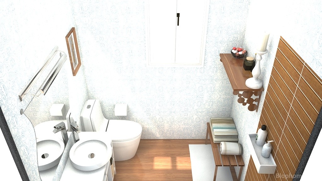baño peq madera