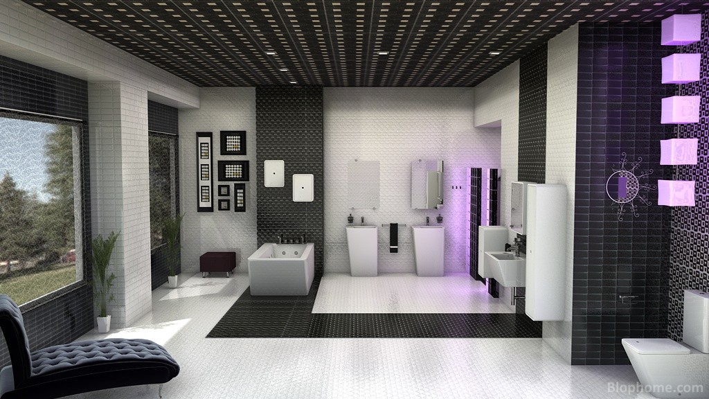 baño negro