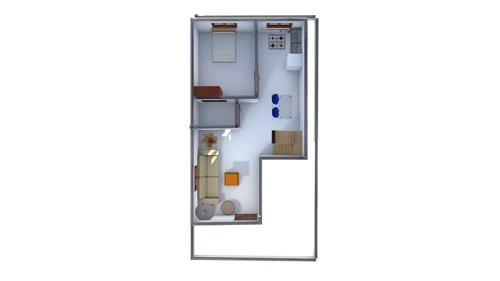 2BHK  800 GF
