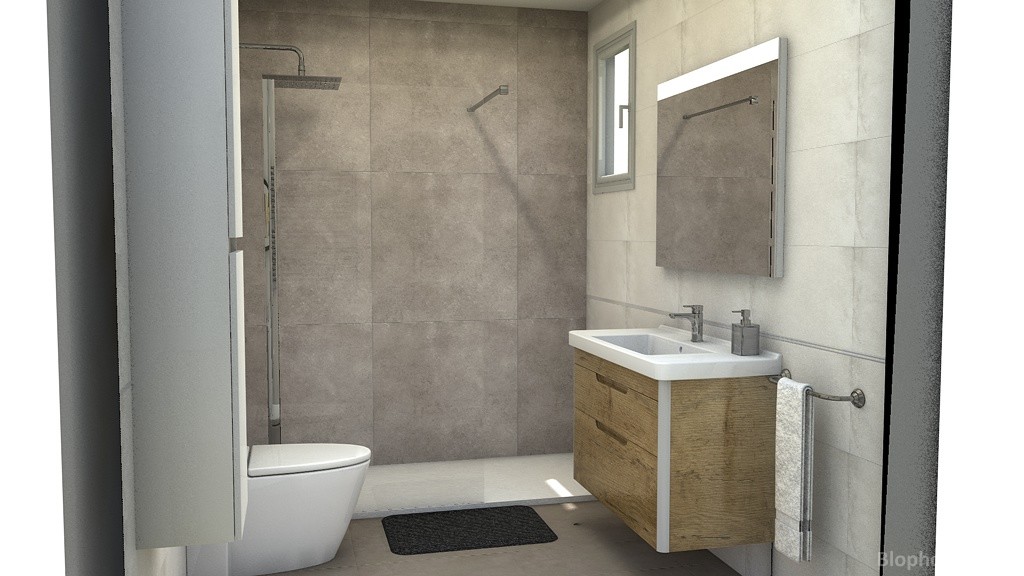 baño gris