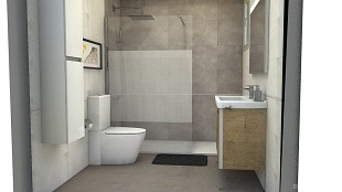 baño gris - 2