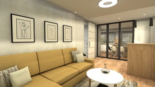 Salón-cocina1 by Diseña+