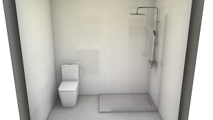 Proyecto decoración baño, Doherty shower by Anónimo